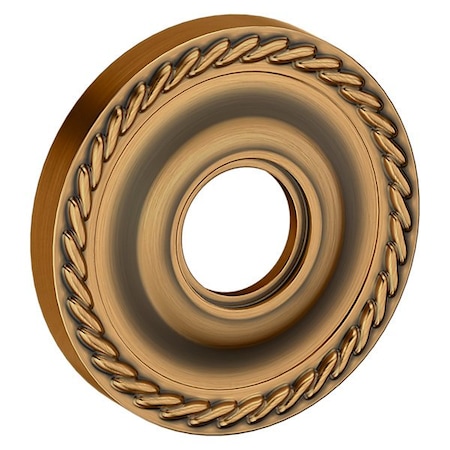 Baldwin Dummy Pair Rosettes Satin Brass with Brown 5004.060.FD